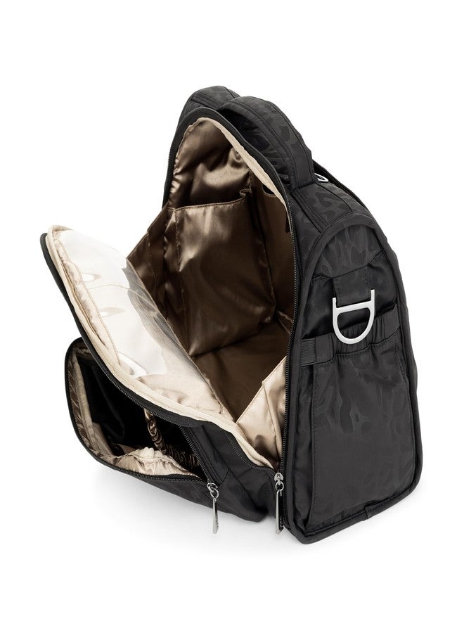 JuJuBe Diaper Bag, Travel Backpack and Large Tote with Portable Changing Pad, Stroller Hooks & Pockets for Baby Bottles, Diapers, Pacifier, Snacks, and Daily Essentials, BFF - Black Catwalk - Image 4